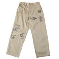 BR-25442 AUTHENTIC T/C CHINO PRINT PANTS - BEIGE
