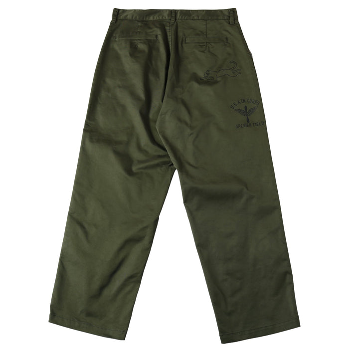 BR-25442 AUTHENTIC T/C CHINO PRINT PANTS - KHAKI