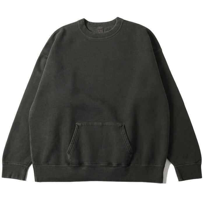 BR-3041PG "STANDARD" COZUN PLANE CREWNECK SWEATSHIRT PIGMENT DYE - BLACK