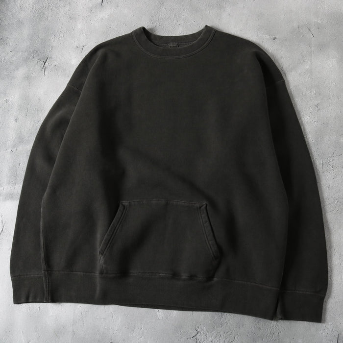 BR-3041PG "STANDARD" COZUN PLANE CREWNECK SWEATSHIRT PIGMENT DYE - BLACK