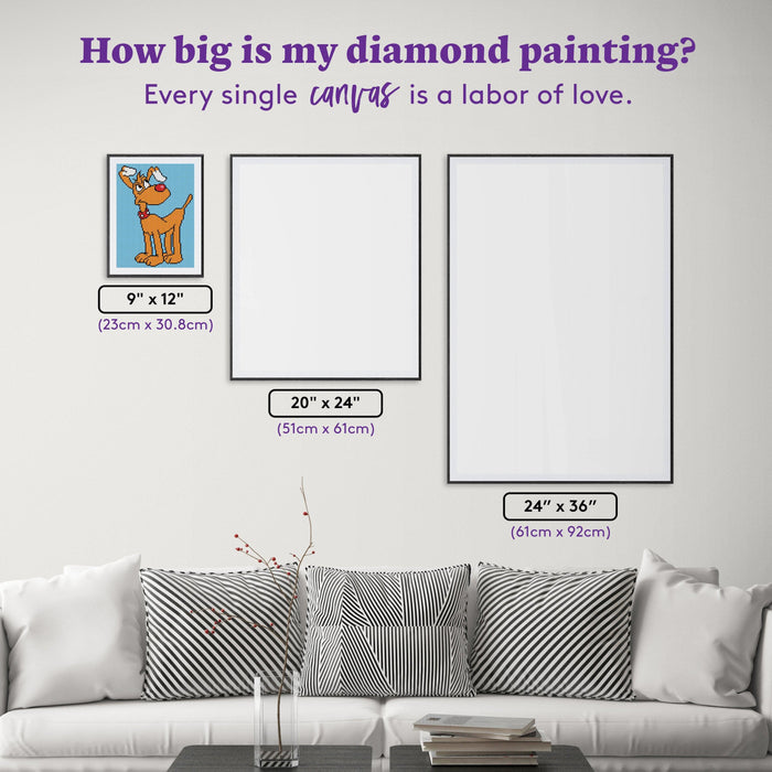 Diamond Painting Brain 9" x 12" (23cm x 30.8cm) / Round with 6 Colors including 1 AB Diamonds / 9,020