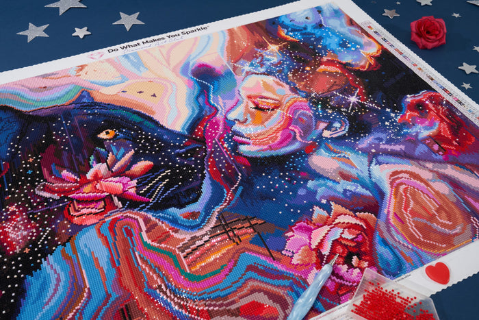 Diamond Painting Breathe Your Name 22" x 30" (75.7cm x 55.8cm) / Square with 72 Colors including 3 ABs and 2 Fairy Dust Diamonds / 68,096