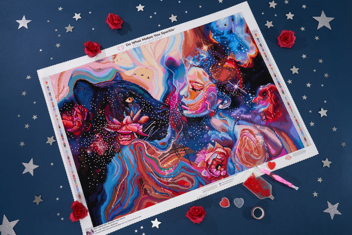 Diamond Painting Breathe Your Name 22" x 30" (75.7cm x 55.8cm) / Square with 72 Colors including 3 ABs and 2 Fairy Dust Diamonds / 68,096
