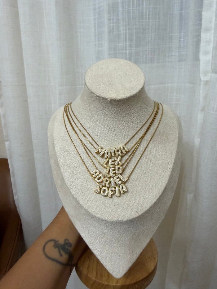 Bubble Letter Necklace PREORDER