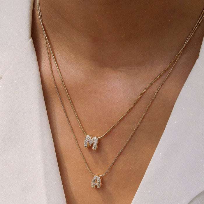 Bubble Letter Necklace PREORDER