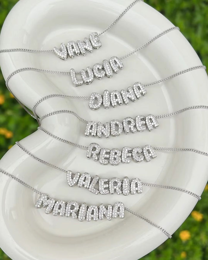 Bubble Letter Necklace PREORDER