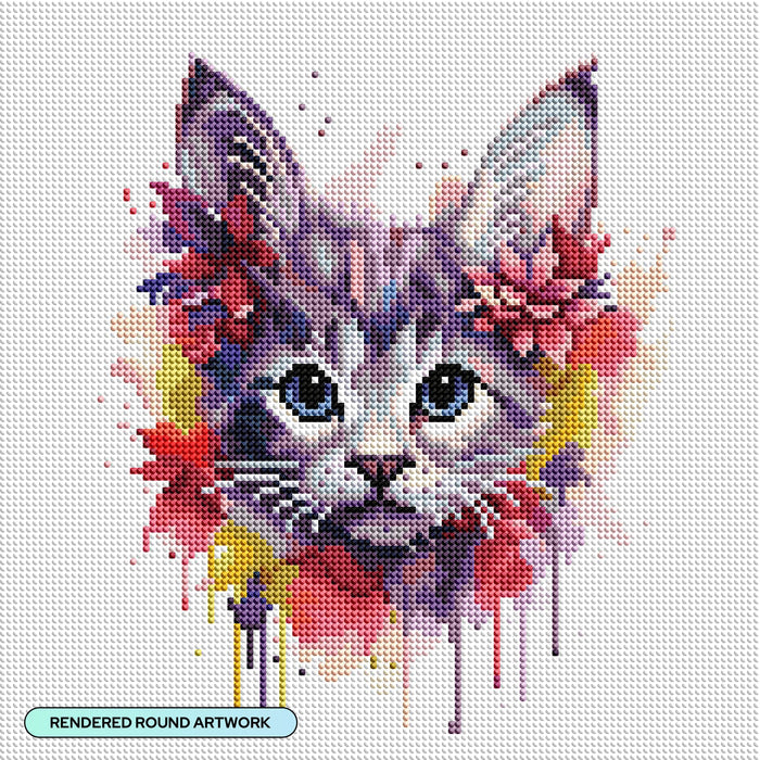 Diamond Painting Bubbles 13" x 13" (32.8cm x 32.8cm) / Round with 34 Colors including 2 ABs and 3 Fairy Dust Diamonds / 13,689