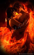 Diamond Painting Burning Love Round With Aurora Borealis Accents / 12.6" x 20.1" (32cm x 51cm) / 12 Colors including 1 AB