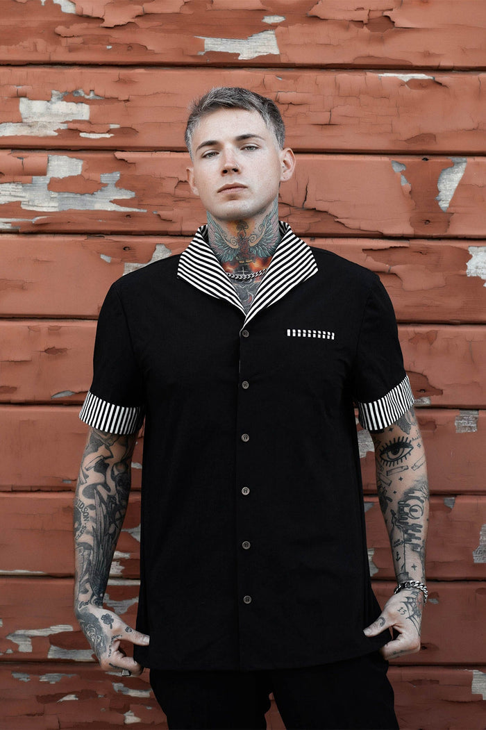 mens short sleeve gothic shirt