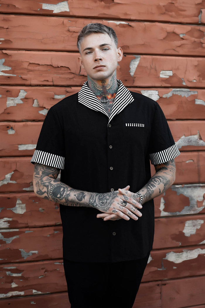 goth button down shirt by lively ghosts