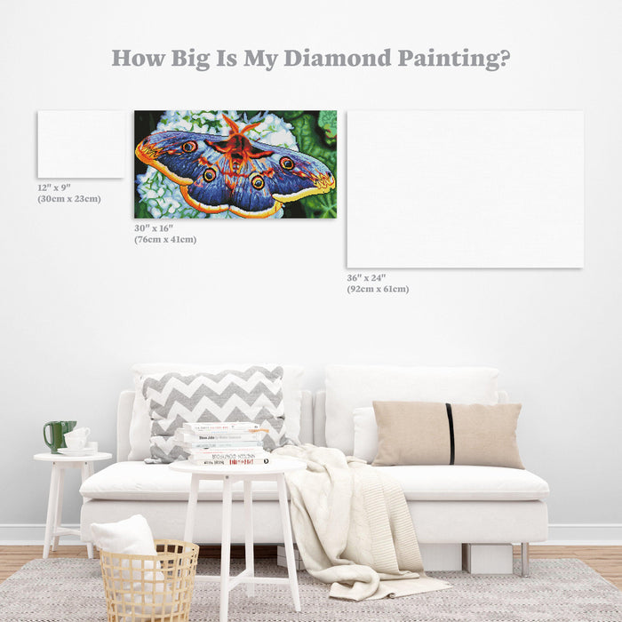 Diamond Painting Butterfly Colorful 16" x 30″ (41cm x 76cm) / Round with 43 Colors Including 2 ABs