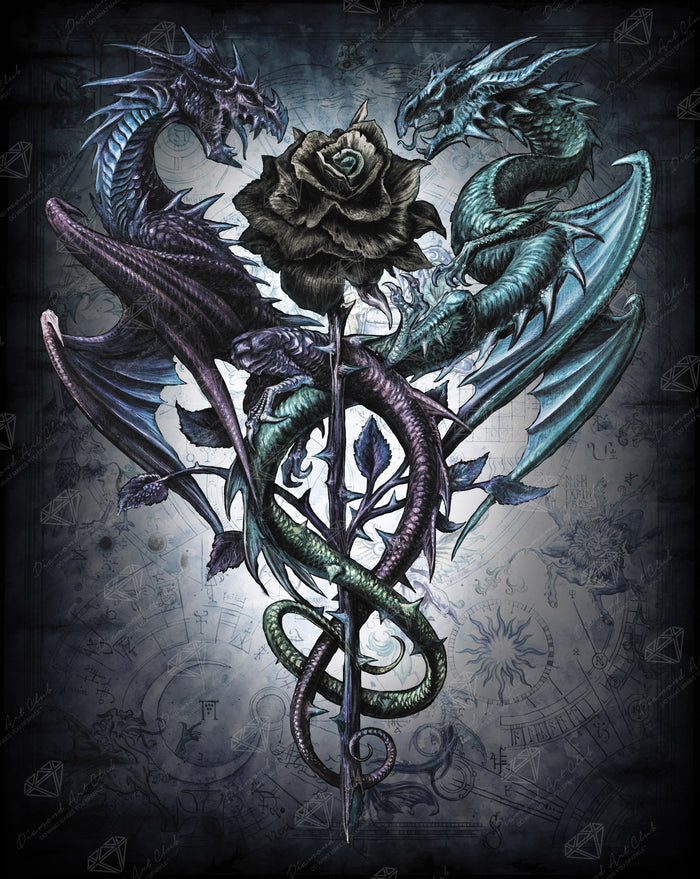 Diamond Painting Caduceus Rex 27.6" x 34.7" (70cm x 88cm) / Square with 41 Colors including 2 ABs and 3 Fairy Dust Diamonds / 83,781