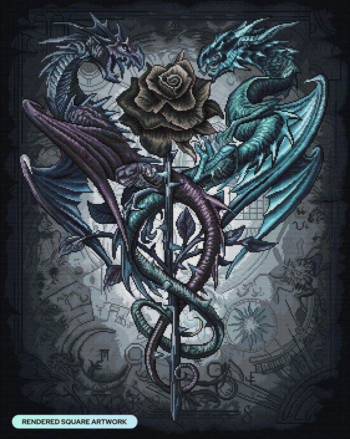 Diamond Painting Caduceus Rex 27.6" x 34.7" (70cm x 88cm) / Square with 41 Colors including 2 ABs and 3 Fairy Dust Diamonds / 83,781