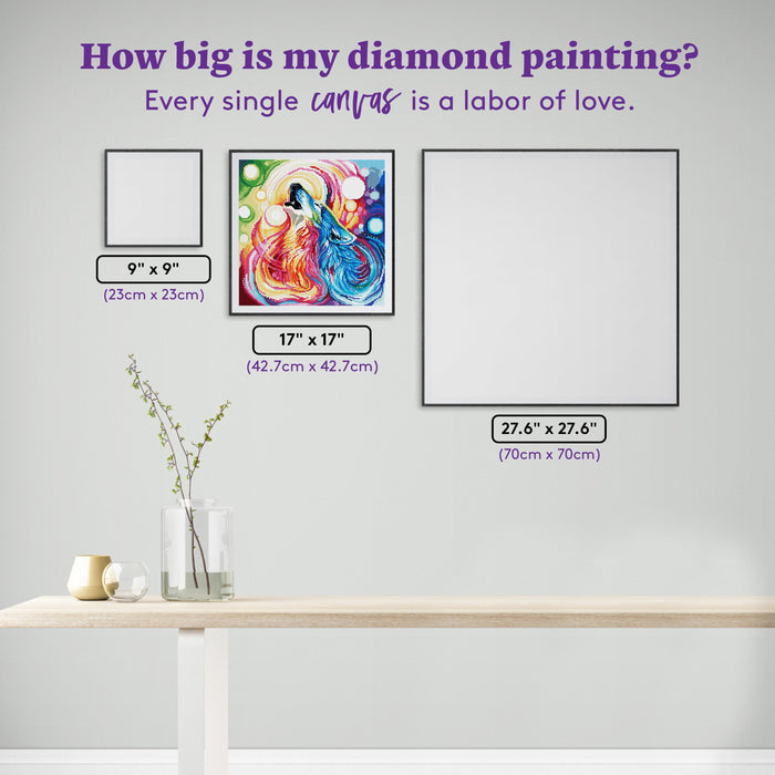 Diamond Painting Call of the Wild 17" x 17" (42.7cm x 42.7cm) / Round with 45 Colors including 2 ABs and 3 Fairy Dust Diamonds / 24,025