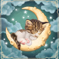 Diamond Painting Cancer Zodiac Kitten 17" x 17" (42.7cm x 42.7cm) / Round with 36 Colors including 1 AB and 3 Fairy Dust Diamonds / 24,025