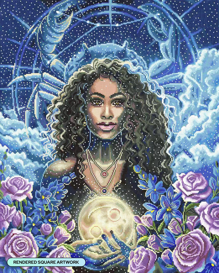 Diamond Painting Cancer 25.6" x 31.9" (65cm x 81cm) / Square with 66 Colors including 4 ABs and 2 Fairy Dust Diamonds and 1 Special Diamond / 84,801