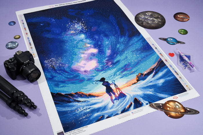 Diamond Painting Capture the Sky 22" x 33″ (56cm x 84cm) / Square with 50 Colors including 4 ABs / 73,372