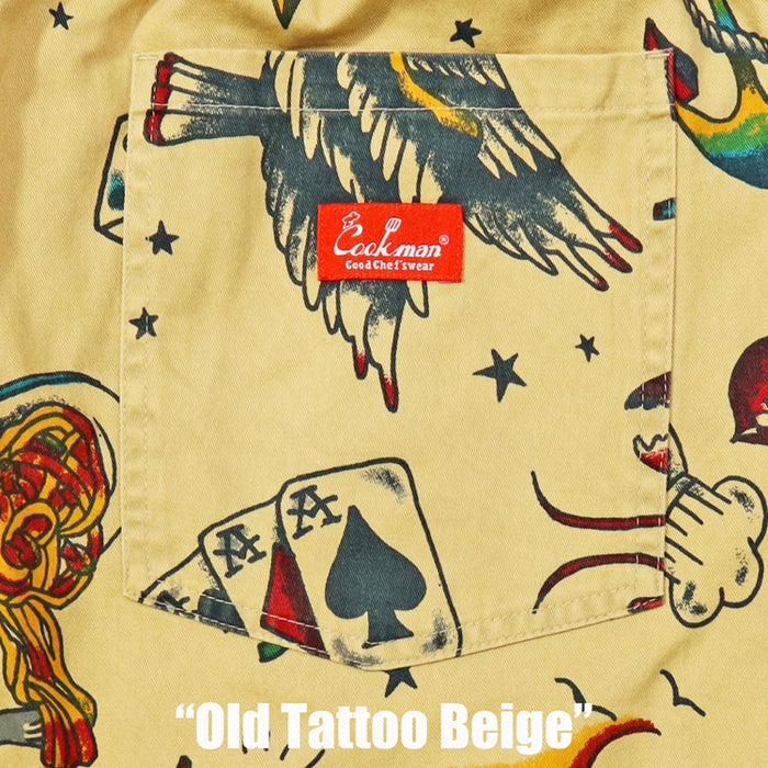 CHEF SHORT PANTS OLD TATTOO - BEIGE
