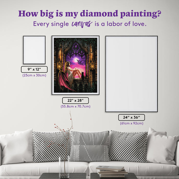 Diamond Painting Children of the Night 22" x 28" (55.8cm x 70.7cm) / Square with 72 Colors including 2 ABs / 63,616