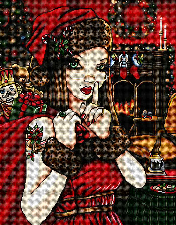 Diamond Painting Chris 22" x 28″ (56cm x 71cm) / Round with 45 Colors including 2 ABs / 50,544