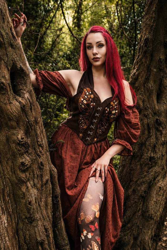 novelty moth wings corset top