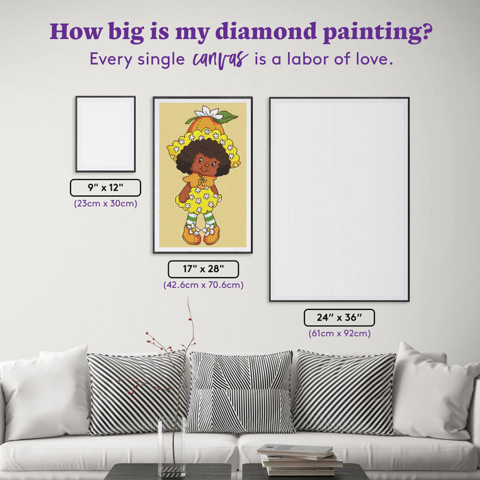 Diamond Painting Classic Orange Blossom 17" x 28" (42.6cm x 70.6cm) / Round with 19 Colors including 3 AB Diamonds / 38,304