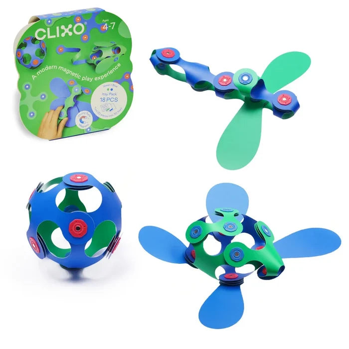 Clixo | Itsy pack green/blue -18 stuks