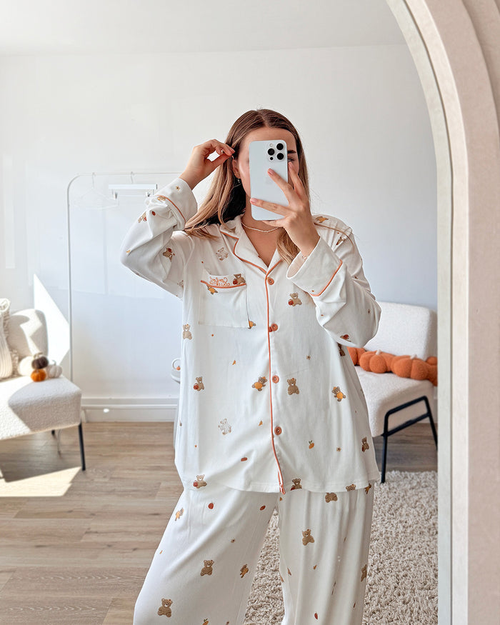 Comfort Collective Autumn Bear & Pumpkin Pyjama Set