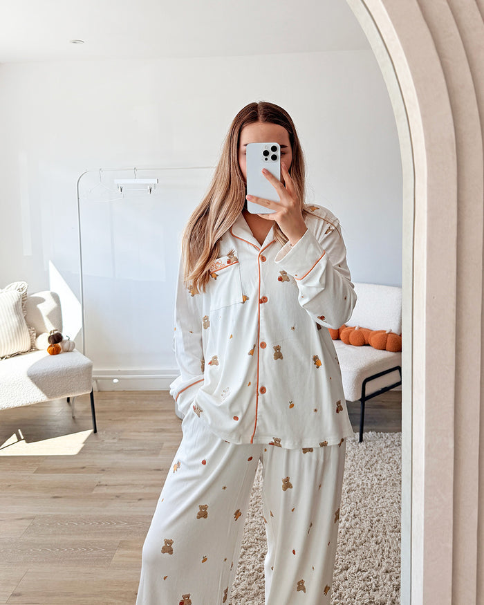 Comfort Collective Autumn Bear & Pumpkin Pyjama Set