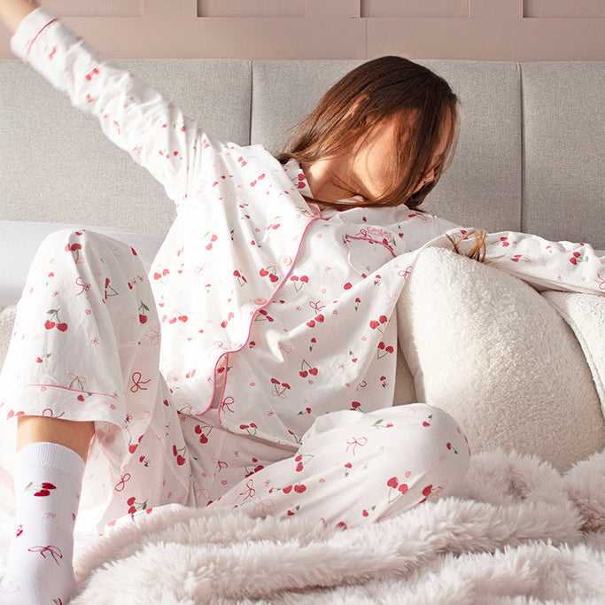 Comfort Collective Bows & Cherry Print Pyjama Set | Add on | SALE