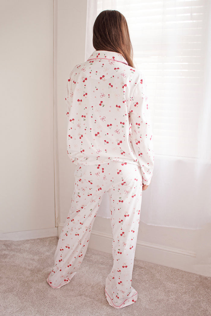 Comfort Collective Bows & Cherry Print Pyjama Set | SALE