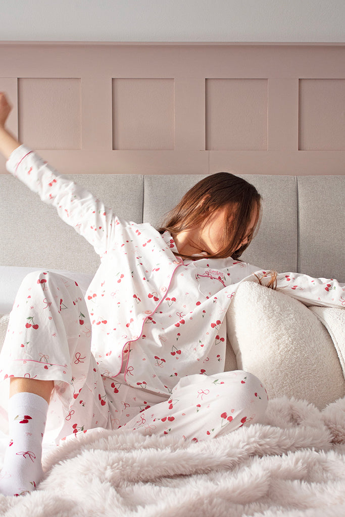 Comfort Collective Bows & Cherry Print Pyjama Set | SALE