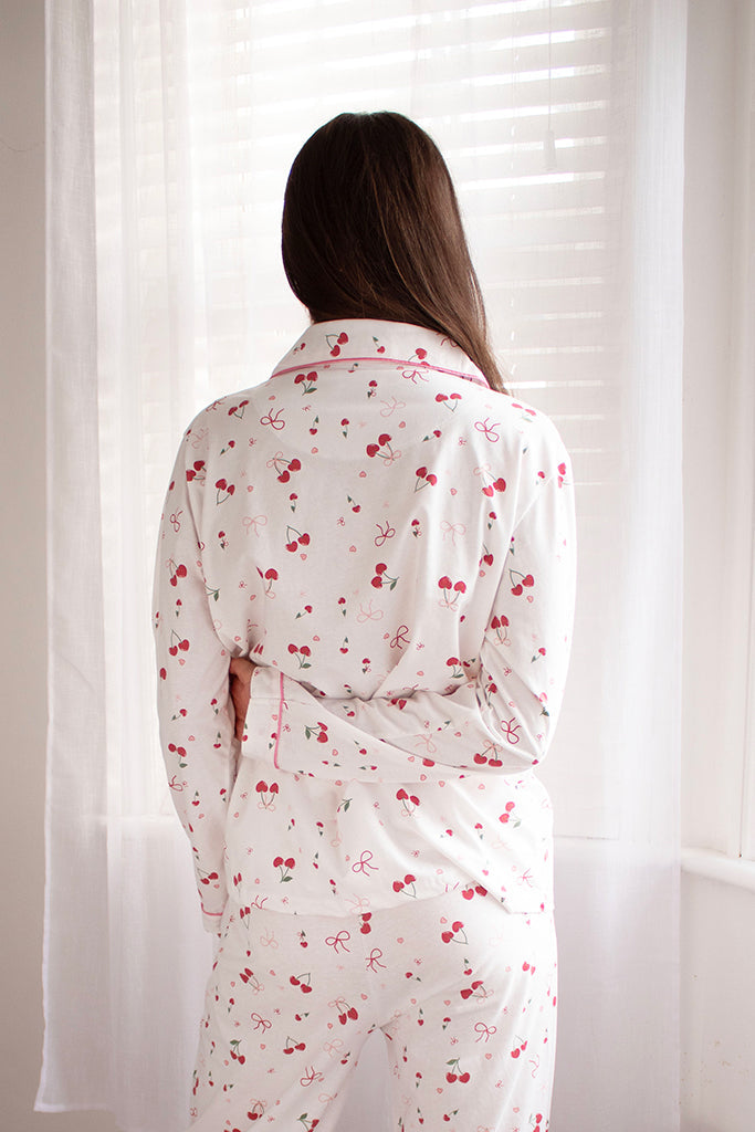 Comfort Collective Bows & Cherry Print Pyjama Set | SALE