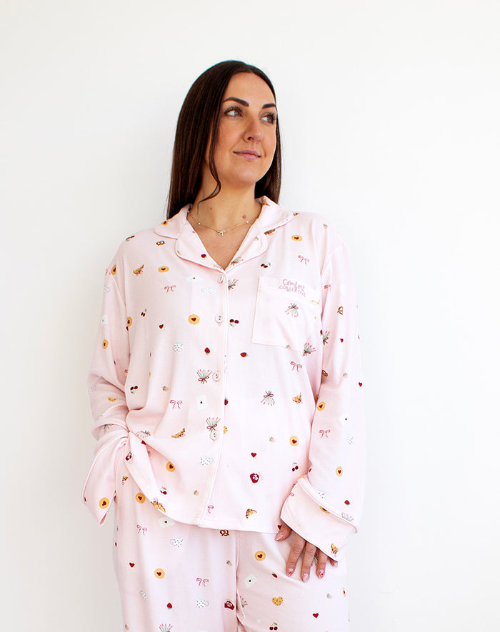Comfort Collective Breakfast in Bed Ribbed Pyjama Set | SALE