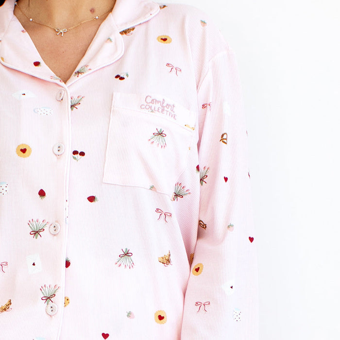 Comfort Collective Breakfast in Bed Ribbed Pyjama Set | SALE