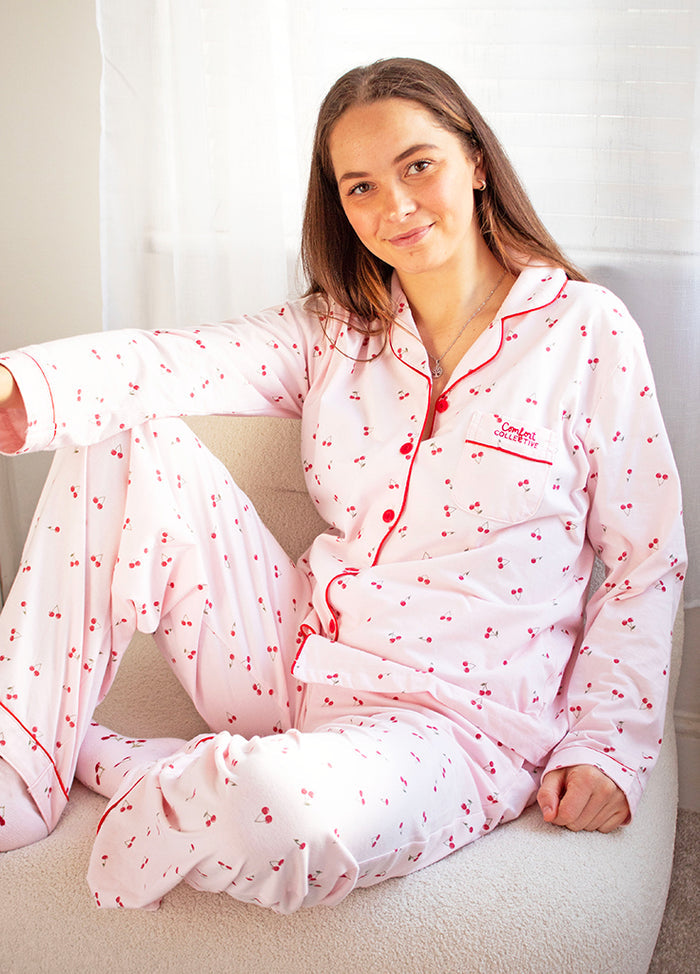 Comfort Collective Cherry Print Pyjama Set | SALE