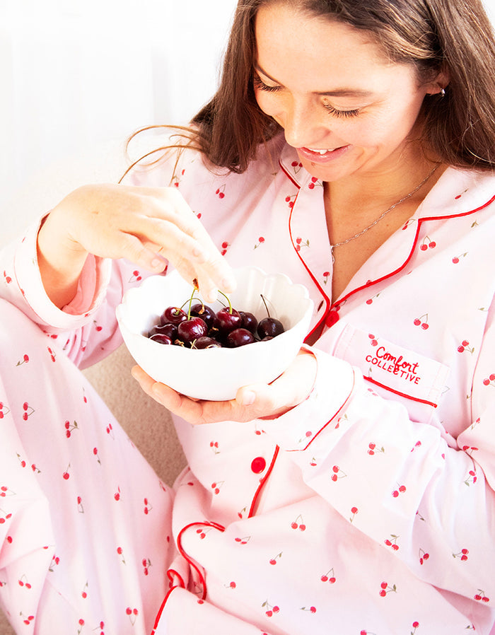 Comfort Collective Cherry Print Pyjama Set | SALE