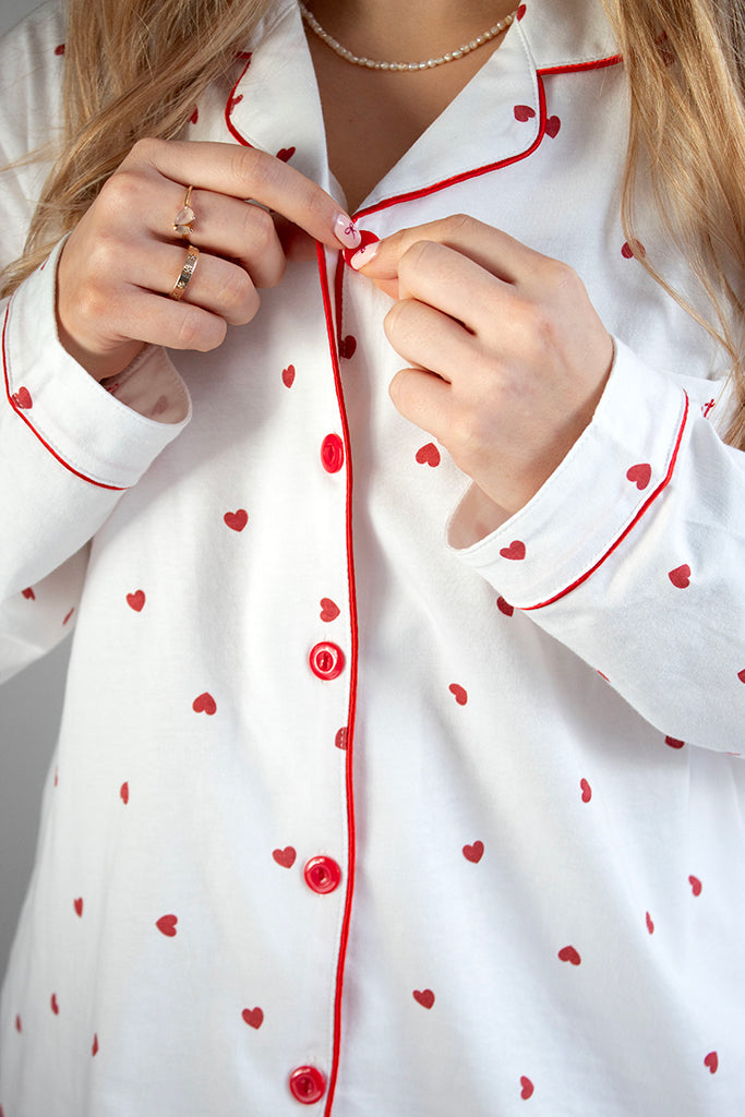 Comfort Collective Heart Print Pyjama Set | SALE
