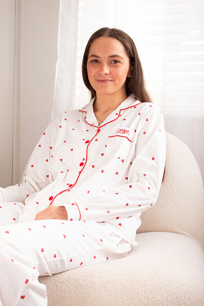 Comfort Collective Heart Print Pyjama Set | SALE