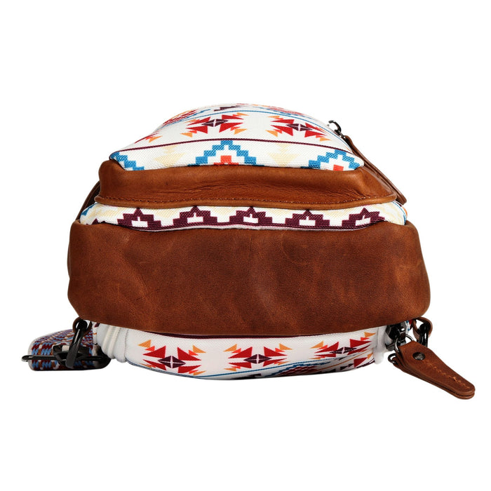 Minimalist canvas gun bag, Indie concealed carry sling with hidden pocket and front zip compartments