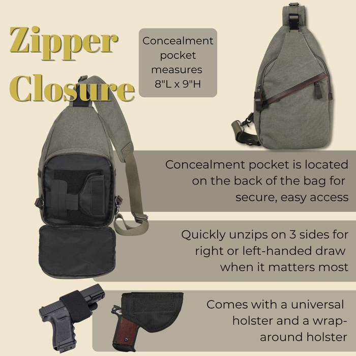 Concealed Carry Colt Canvas Sling by Lady Conceal