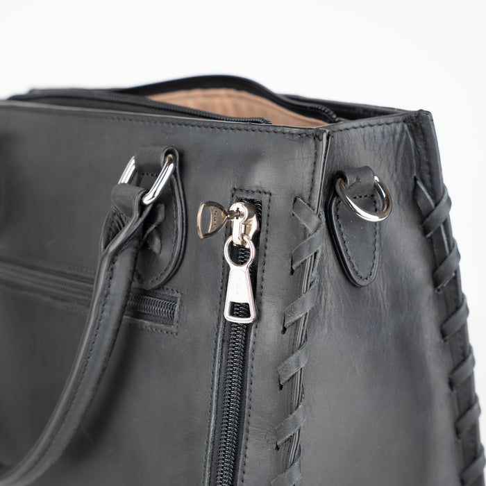 Concealed Carry Emma Leather Satchel -  Designer Concealed Carry Purse -  YKK Locking Purse with Universal Holster -  Leather Bag For Gun Owners - Easy Conceal Carry -  CCW Purse for Women - Conceal and Carry purse for Handgun - Designer Luxury Conceal Carry Handbag -  Handbag Gun and Pistol Bag - Handbag for concealed gun - Hidden Gun Bag