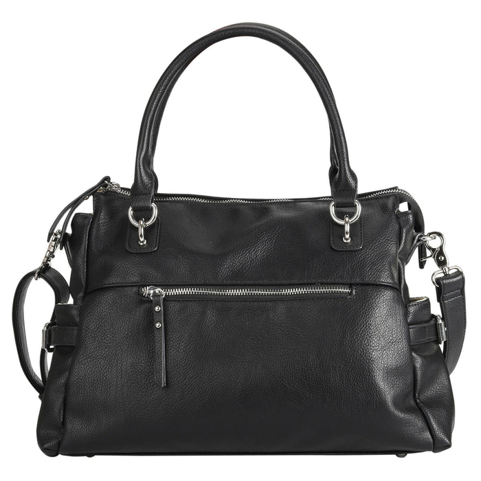 Concealed Carry Jessica Satchel by Lady Conceal — Women's Vegan Leather CCW Purse with Hidden Gun Compartment & YKK Locking Zipper
