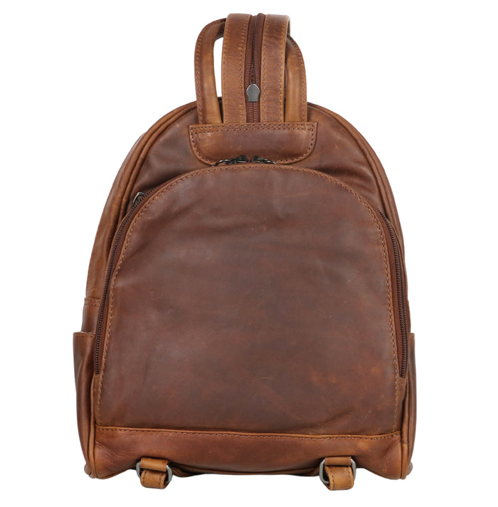 Concealed Carry RFID Daisy Leather Backpack - Locking Concealment Bag for Pistol - Outdoors Gun Bag - Women's Conceal Carry Purse for Firearm - Gift for Gun Owner - Gift for Women with Guns - Gifts for Hunters - Pistol Gun Backpack - Leather Gun Bag - Bag for Glock