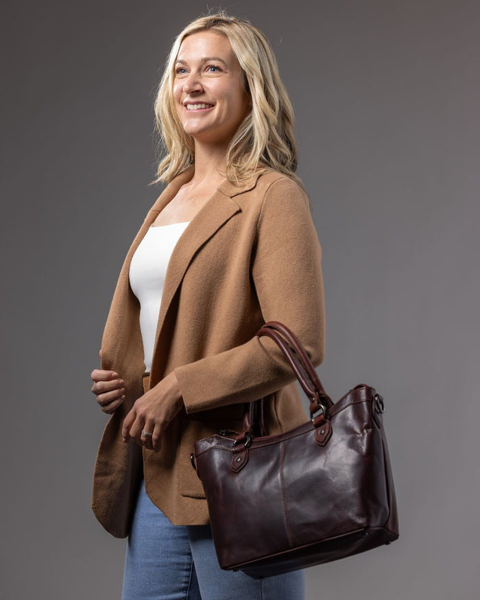 Sadie Concealed Carry Crossbody Satchel Mahogany