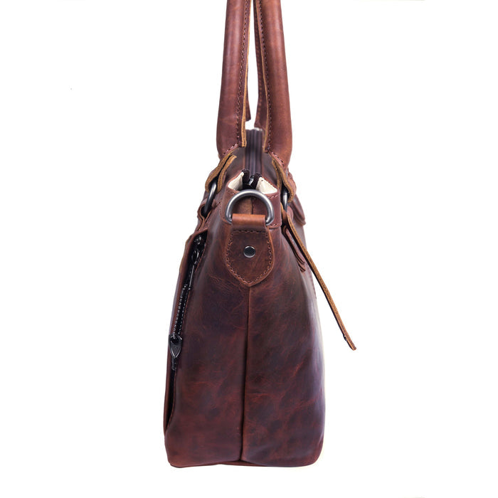 Concealed Carry Sadie Leather Satchel by Lady Conceal -  Lady Conceal -  designer purses -  black designer purse -  designer purse brands -  designer backpack purse -  designer purse sale -  womens designer purse sale -  designer purses black friday sale -  black and white designer purse -  black crossbody purse designer -  black owned purse designers -  woman designer purse -  designer purses for women