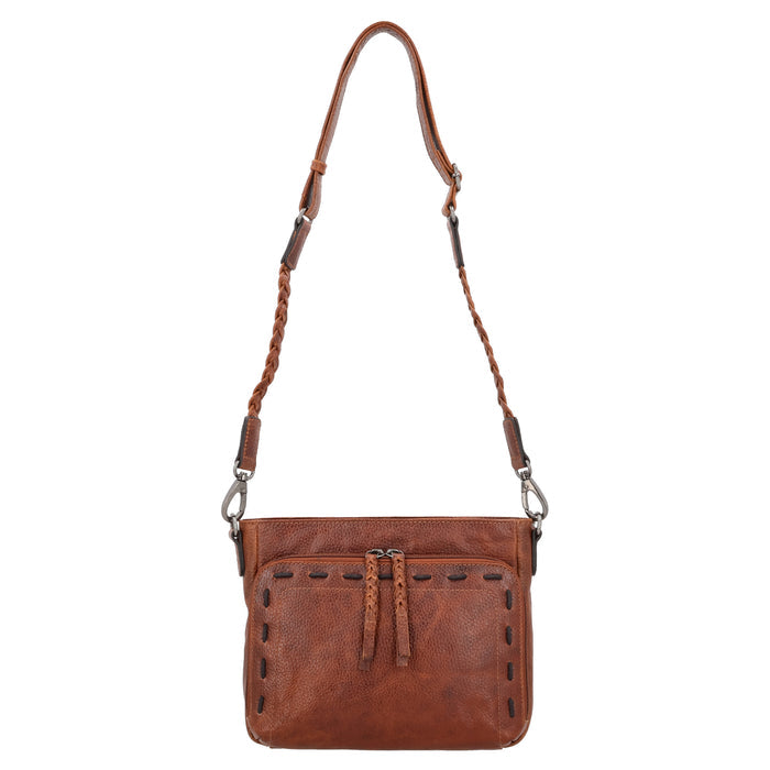 Concealed Carry Zoe Leather Crossbody by Lady Conceal with Locking Zippers - Firearm Bags for Women - Crossbody CCW Bag - Fast Draw Bag - YKK Locking Zipper Bag - Universal Holsterz