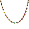 Cosmic Crystal 6mm Beaded Necklace (Copper Ox/Cosmic Iridis)