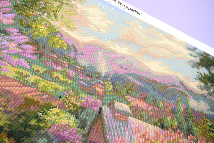 Diamond Painting Country Gate 36.6" x 27.6" (92.8cm x 69.9cm) / Square With 61 Colors Including 1 AB and 3 Fairy Dust Diamonds / 104,813