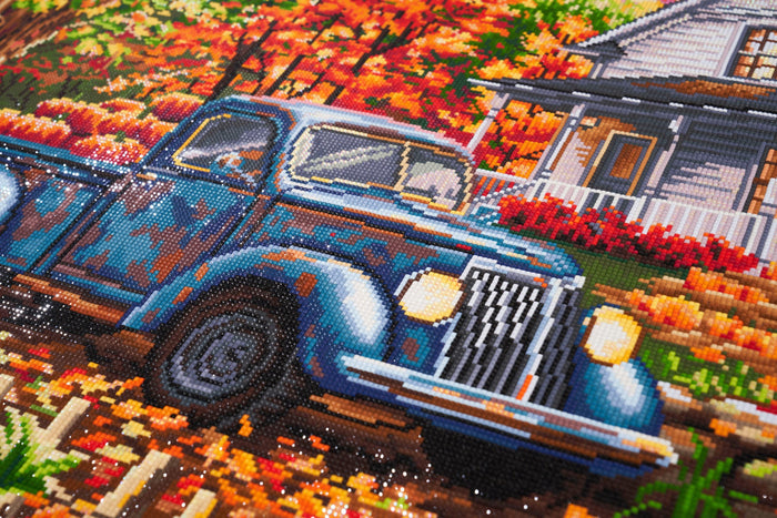 Diamond Painting Country Harvest 36.6" x 27.6" (93cm x 70cm) / Square with 61 Colors including 4 ABs and 2 Fairy Dust Diamonds / 104,813